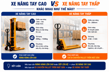 XE NÂNG TAY CAO VÀ XE NÂNG TAY THẤP KHÁC NHAU NHƯ THẾ NÀO?