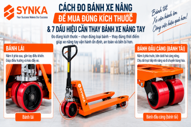 CÁCH ĐO BÁNH XE NÂNG ĐỂ MUA ĐÚNG KÍCH THƯỚC & 7 DẤU HIỆU CẦN THAY BÁNH XE NÂNG TAY